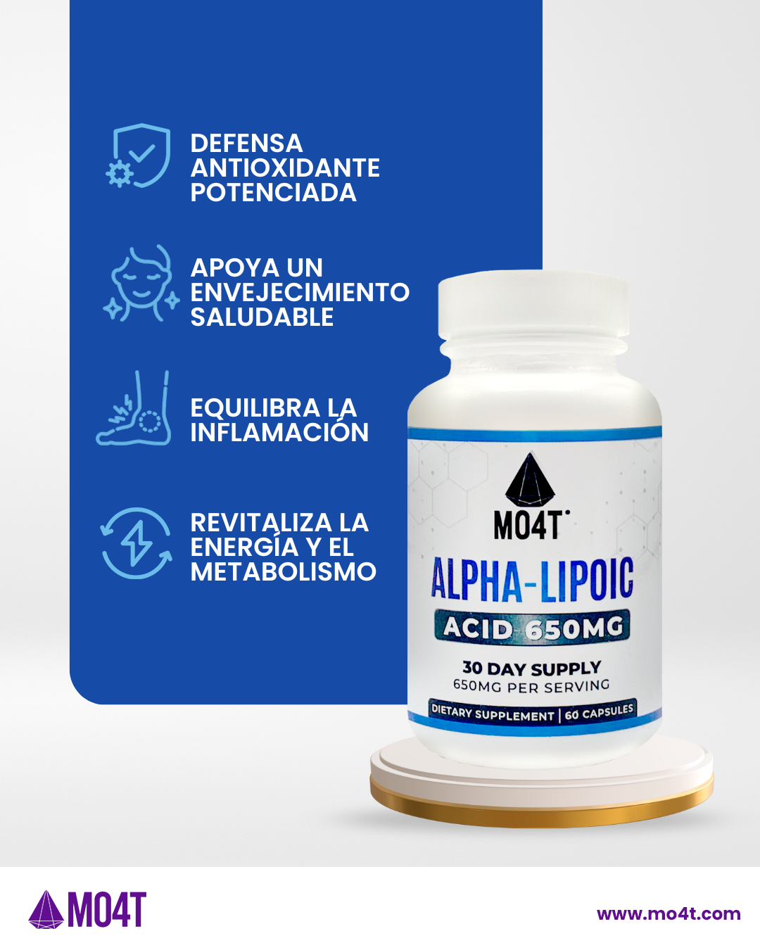 ÁCIDO ALFA LIPOICO - Combate la inflamación y brinda energía