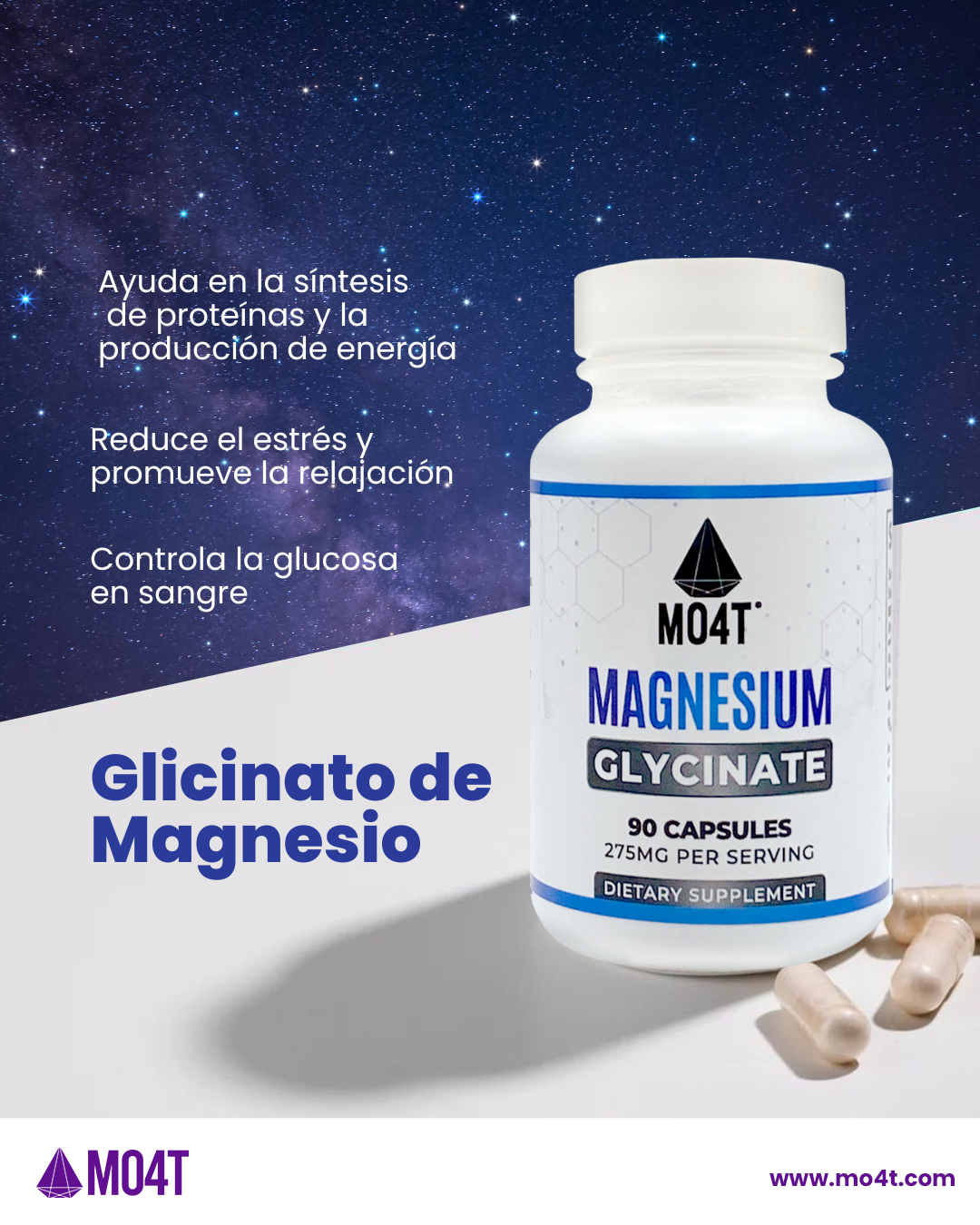 MAGNESIO - Aliado para el sueño y salud del corazón (90 cápsulas)