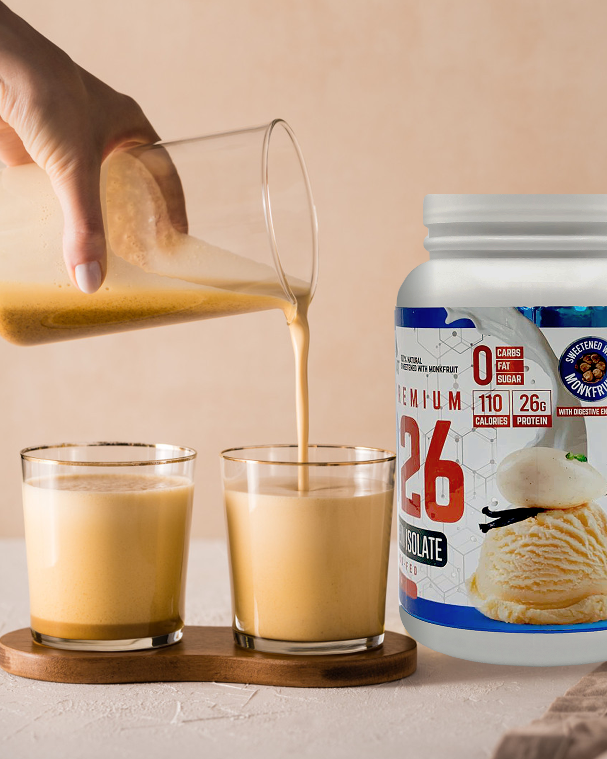 PROTEINA ISO26 (Premium Whey Protein Isolate) - Sabor Vainilla