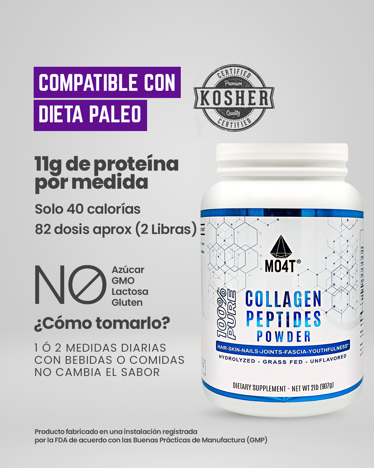 PEPTIDOS DE COLÁGENO HIDROLIZADO - (Pack familiar, 82 servicios)