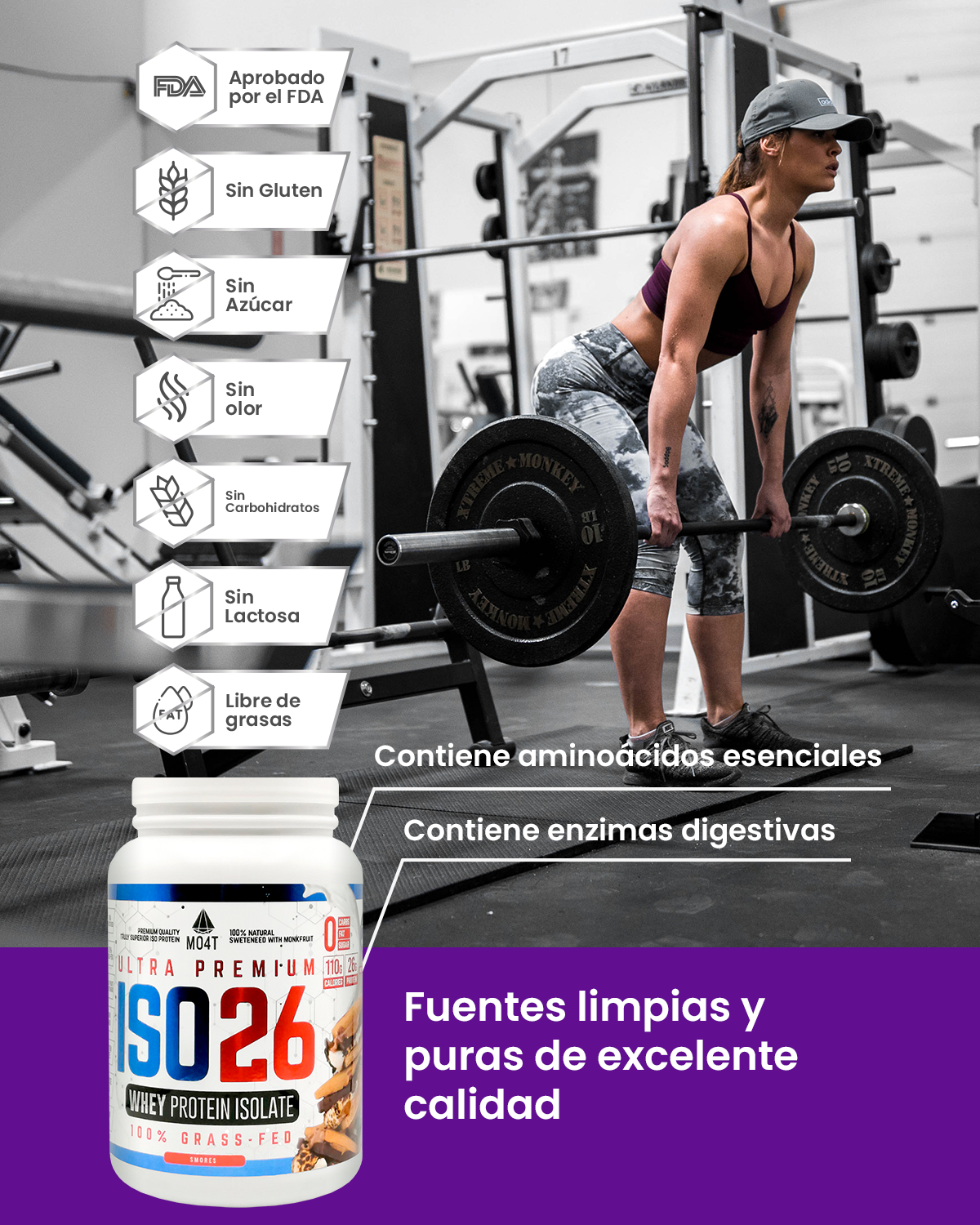 PROTEINA ISO26 (Premium Whey Protein Isolate) - Sabor Smores