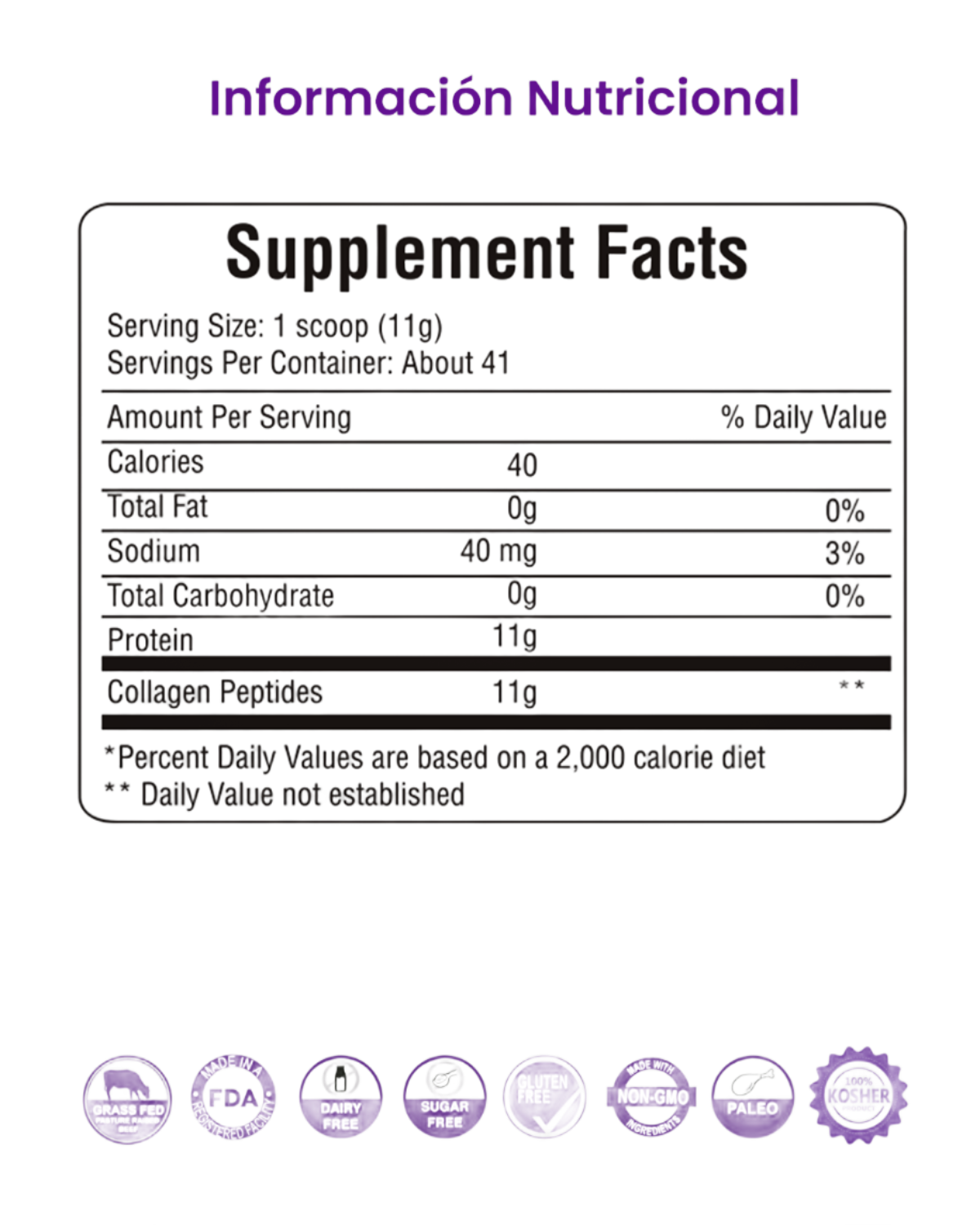 PEPTIDOS DE COLÁGENO HIDROLIZADO - (Pack individual, 41 servicios)